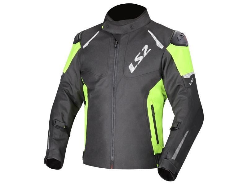 LS2 Zoom giacca moto impermeabile Black / Yellow - giacche impermeabili
