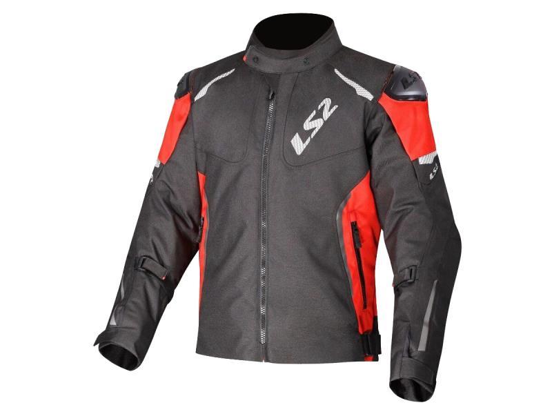 LS2 Zoom giacca moto impermeabile Black / Red - giacche impermeabili
