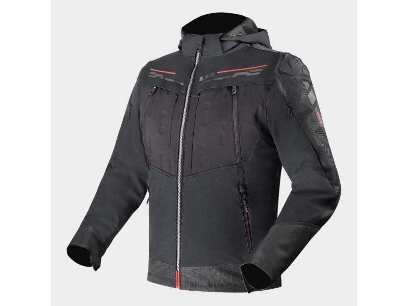 LS2 Zirconium Evo giacca moto impermeabile Black / Red - giacche impermeabili