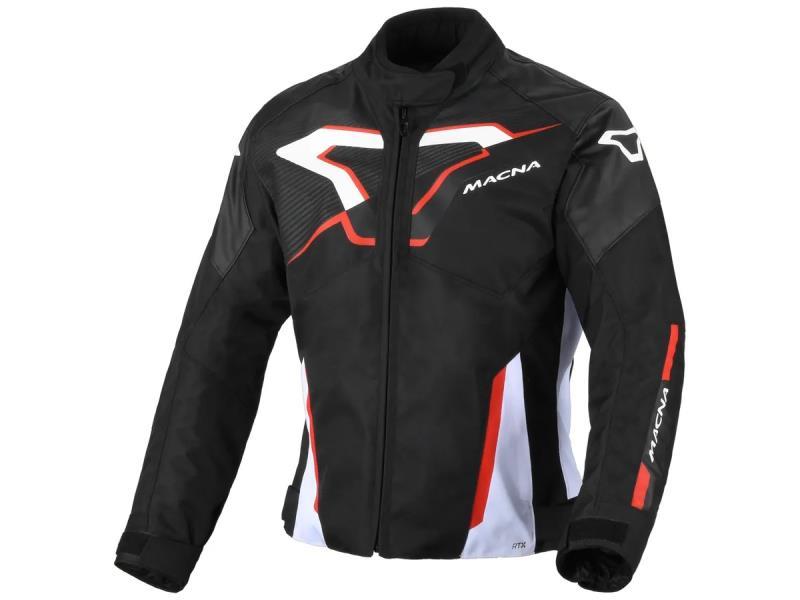 Macna Tazar 2.0 lady giacca moto donna impermeabile Raintex Plus Black / White / Red - giacche impermeabili