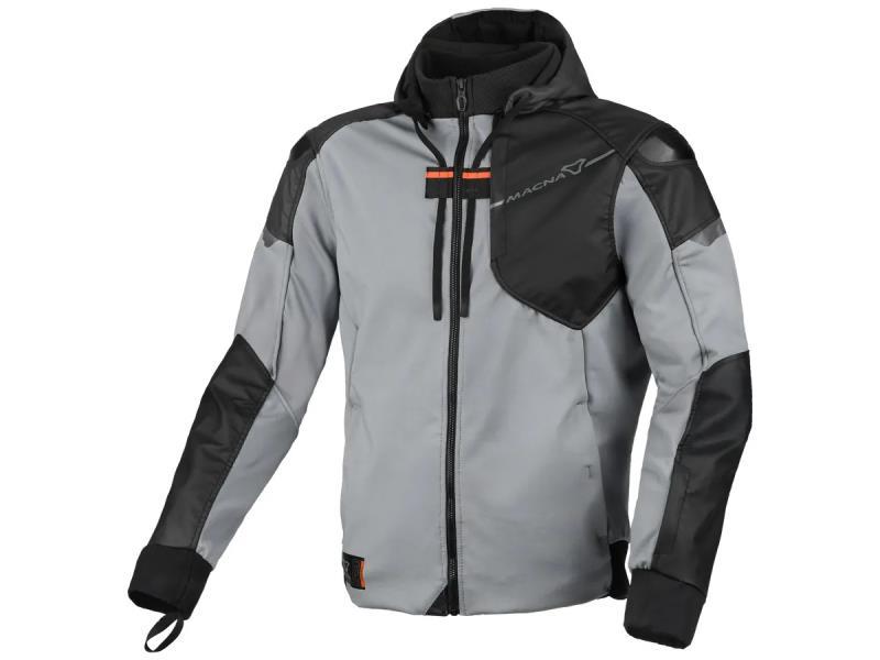 Macna Distec giacca felpa moto con protez. trasf in zaino Grey / Black - giacche in tessuto
