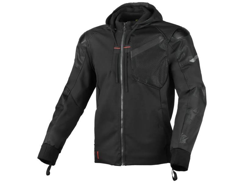 Macna Distec giacca felpa moto con protez. trasf in zaino Black - giacche in tessuto