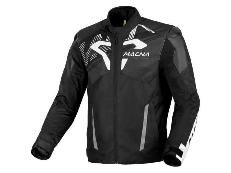 Macna Sevent giacca moto estiva impermeabile RTX ML Black / White - giacche impermeabili