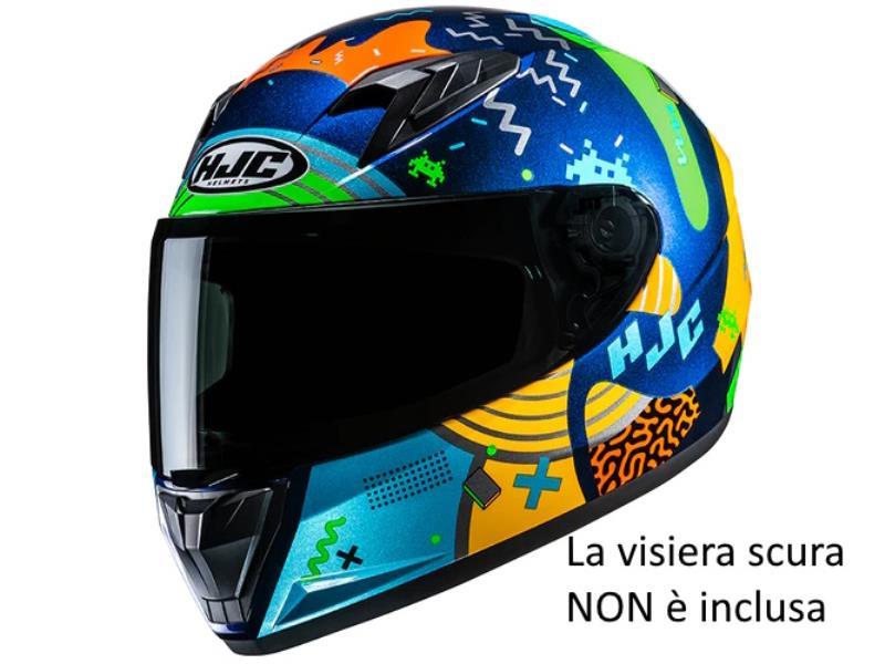 HJC Y10 casco moto da bambino Mika MC23 Blu / Giallo multi - caschi integrali