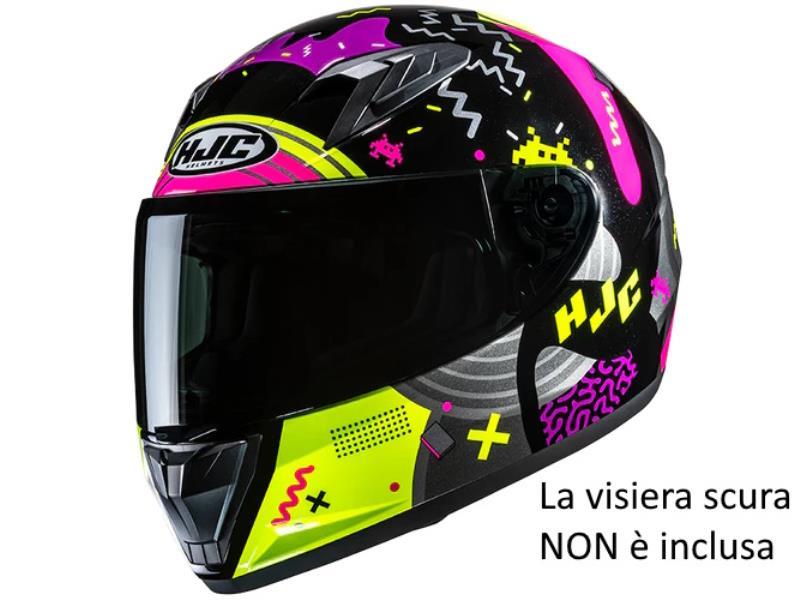 HJC Y10 casco moto da bambino Mika MC3H Nero / Viola - caschi integrali