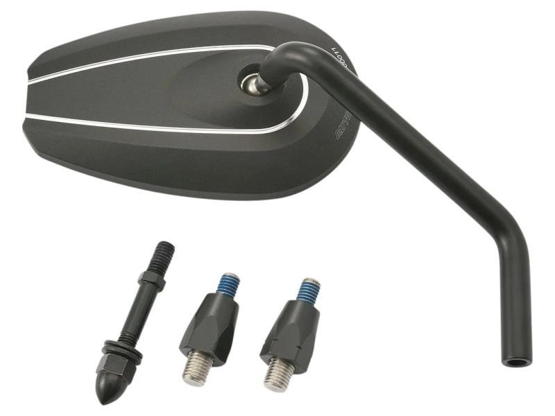 Daytona 6 rod specchio alluminio M10 x 1,25mm Destro Nero