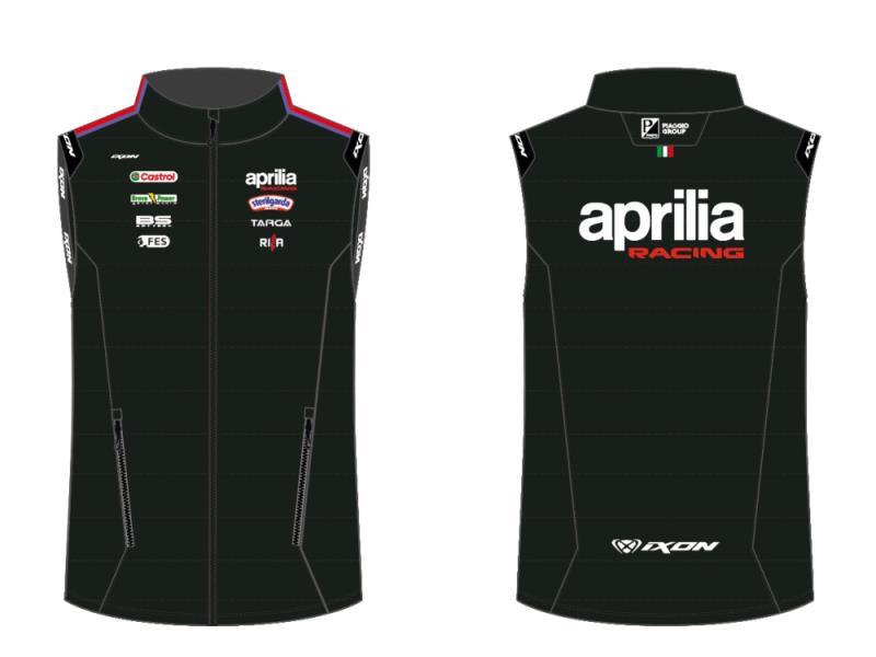 Ixon BDW1 Aprilia bodywarmer gilet replica 26 Nero / Viola / Rosso Fluo - gilet moto