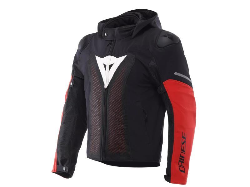 Dainese Super Sprint Air tex giacca moto estiva Black / White / Red - giacche in tessuto