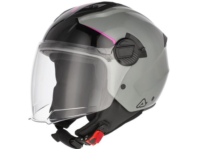 Acerbis Levante casco moto Jet (800) Grigio / Rosa - caschi jet