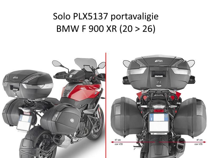Givi PLX5137 Portavaligie laterali BMW F900 XR 20 / 26 Nero - portapacchi e portavaligie