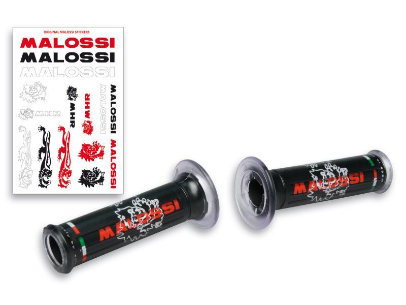 Malossi Manopole moto scooter universali logo Malossi tribale / forate - manopole