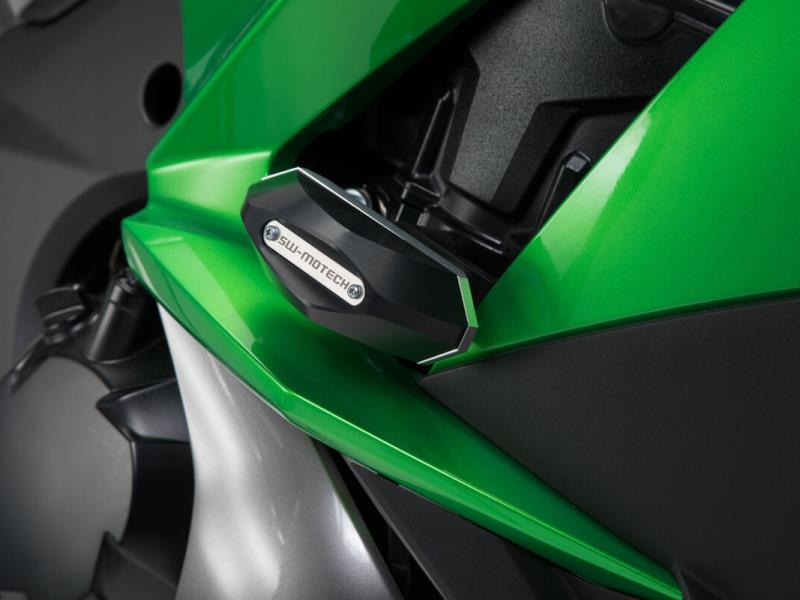 SW Motech Tamponi protezione telaio Kawasaki Z 1000 SX 11 Nero / Argento - protezioni telaio e tamponi