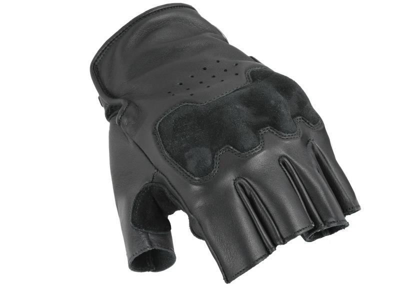 Macna Tulsa guanti moto senza dita con protezioni nocche Black - guanti in pelle