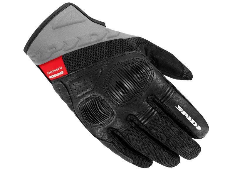 Spidi Flash R Evo 2 Lady guanti moto donna estivi Nero / Grigio / Rosso - guanti in tessuto