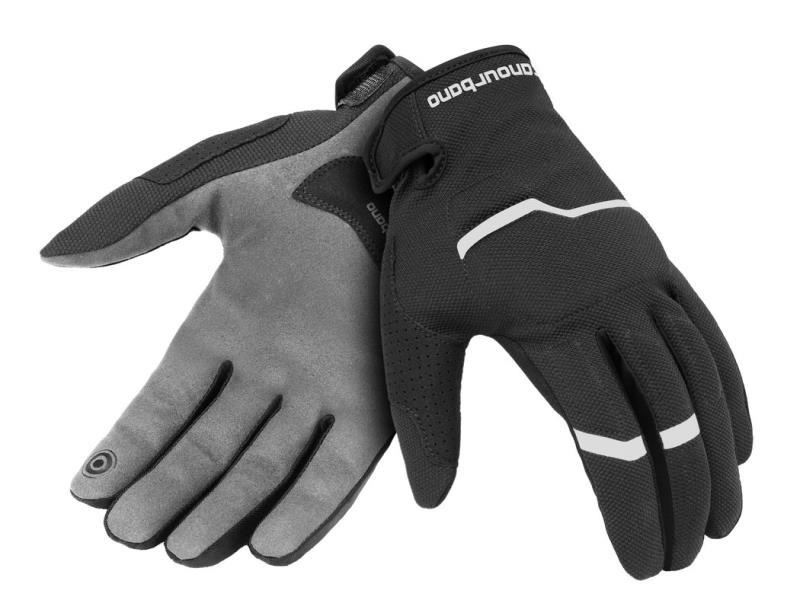 Tucano Miky Evo guanti moto estivi elasticizzati Nero / Bianco - guanti in tessuto