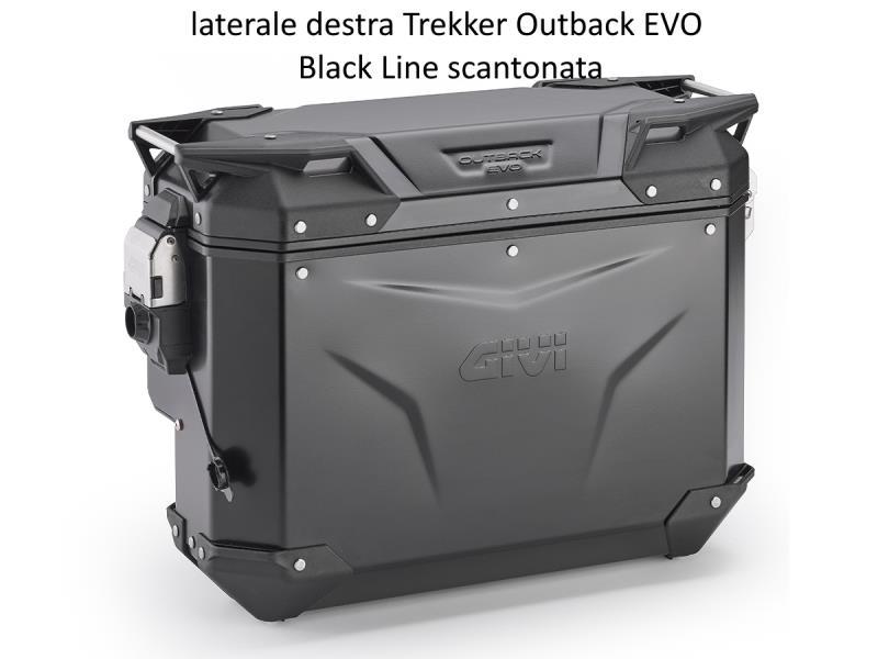 Givi OBKEVS33 Valigia lat DX Outback EVO scantonata (senza chiave DX Black line Nero - borse laterali 