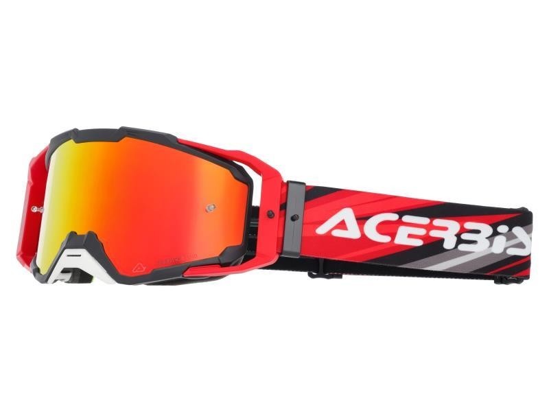 Acerbis Vitrion maschera moto cross lente a specchio 323 Black / Red - maschere occhiali e lenti di ricambio