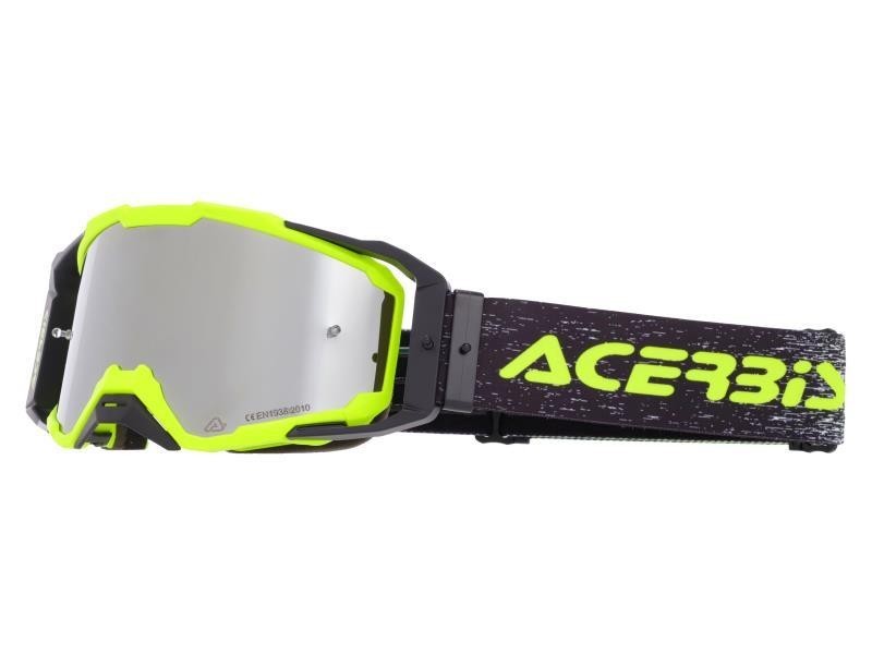 Acerbis Vitrion maschera moto cross lente a specchio 458 Fluo Yellow / Black - maschere occhiali e lenti di ricambio