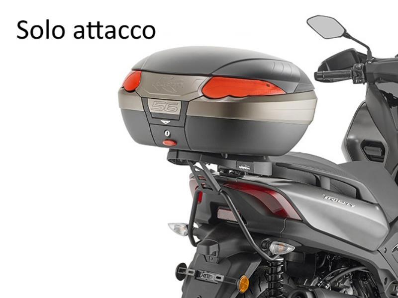 Kappa KR2149 Attacco post Yamaha Tricity 300 20/26 XMax 125-300 18 Nero - portapacchi e portavaligie