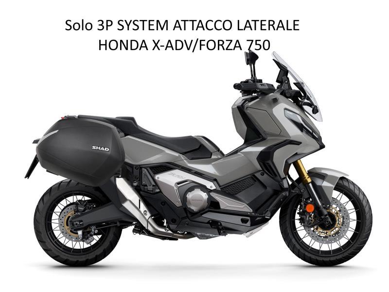 Shad H0XD71IF portaval lat 3P System Honda X ADV-Forza 750 21/26 Nero - portapacchi e portavaligie