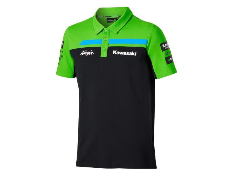 Kawasaki WSBK Polo 26 Nero / Verde - tshirt e polo
