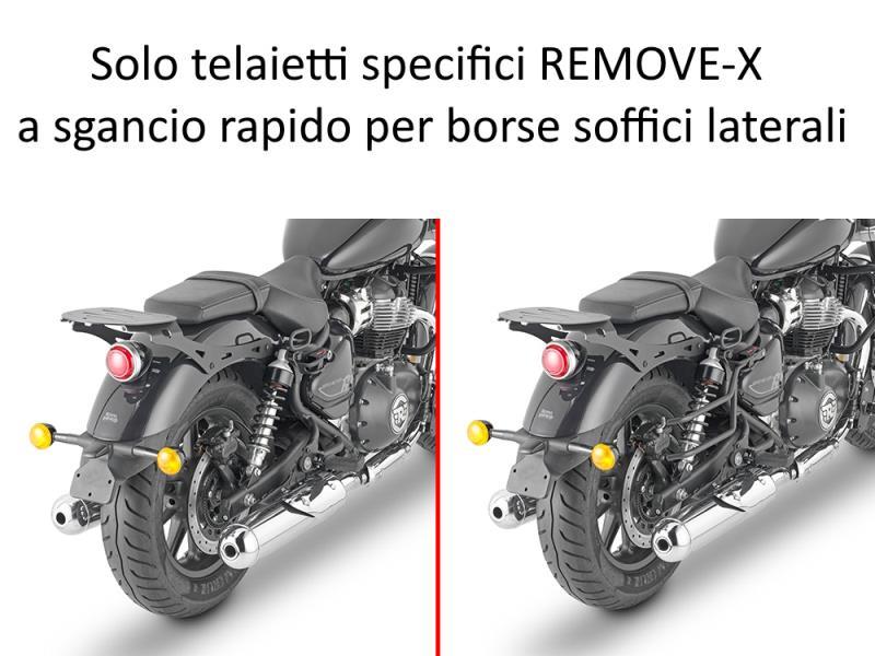 Givi TR9058 Telaietti REMOVE-X Royal Enfield S. Meteor 650 23/26 Nero - portapacchi e portavaligie