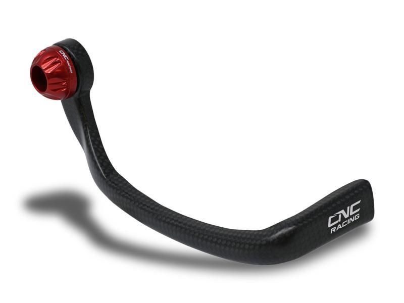 CNC Racing PL150 protezione leva freno in carbonio Carbonio lucido / Rosso - leve freno e frizione