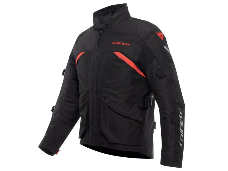 Dainese Tempest 4 D Dry giacca moto touring impermeabile Black / Black / Red - giacche impermeabili