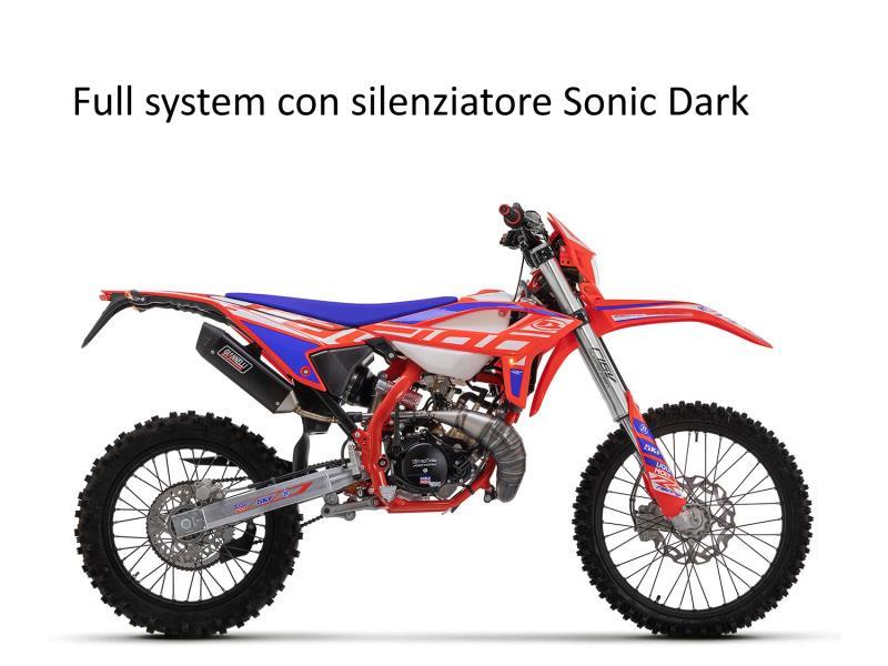 Giannelli Marmitta racing+silenziatore Beta RR 50 22/26 Sonic allum DARK innesto 24mm - scarichi e terminali