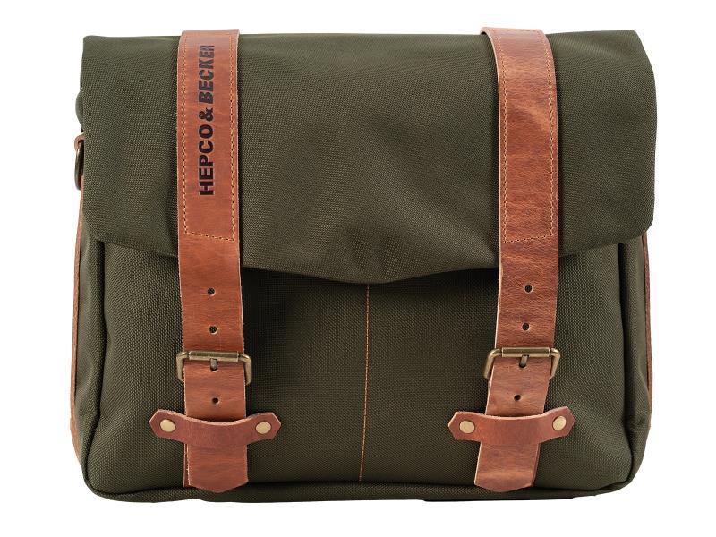 Hepco & Becker Messenger Legacy borsa singola SX per supporto C-Bow Verde SX 13litri - borse laterali 