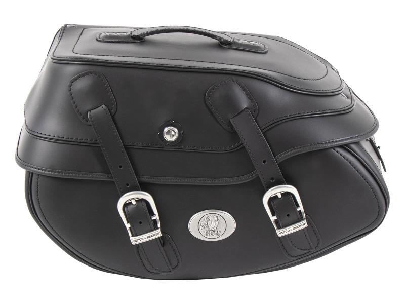 Hepco & Becker 620228 Buffalo borsa laterale SX in pelle per telaio C Bow Nero SX / 21 litri 30 x 50 x 22 cm - borse laterali 