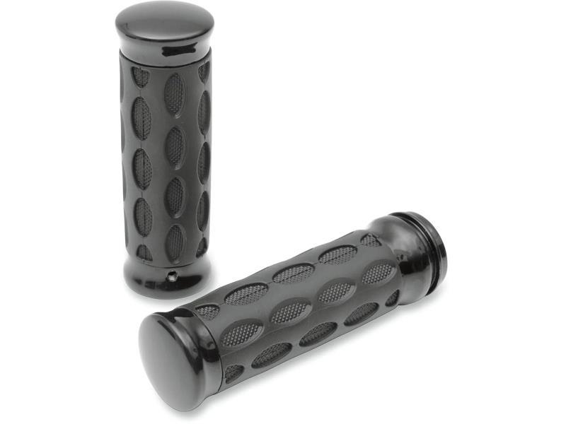 Drag Specialties 06300774 manopole HOTOP BLK / RUB 25,4 mm (1") Nero - manopole