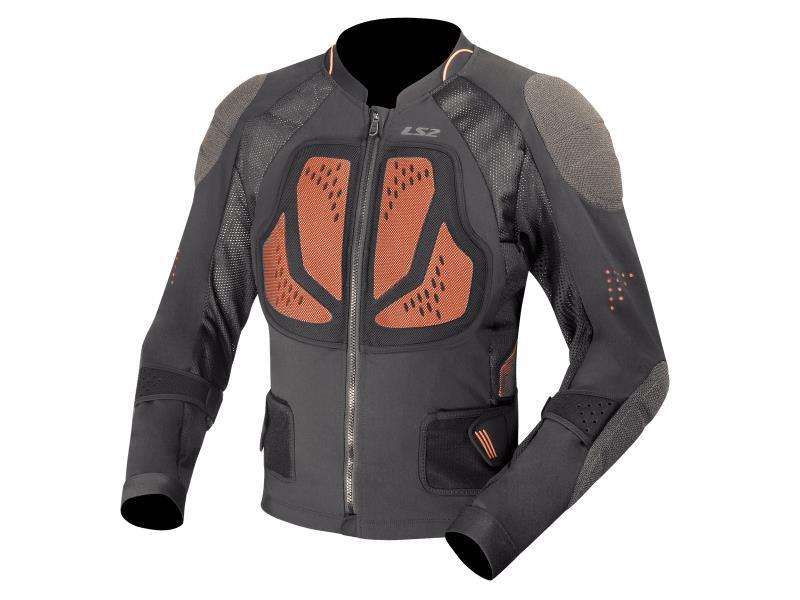 LS2 X Terrain giacca protettiva ultraleggera Black HV Orange - giacche in tessuto