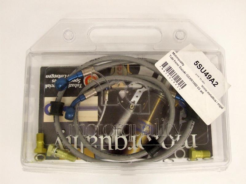 Motorquality Tubi freno Suzuki GSXR1000 03/04 Anteriore / Raccordo Blu - tubi freno