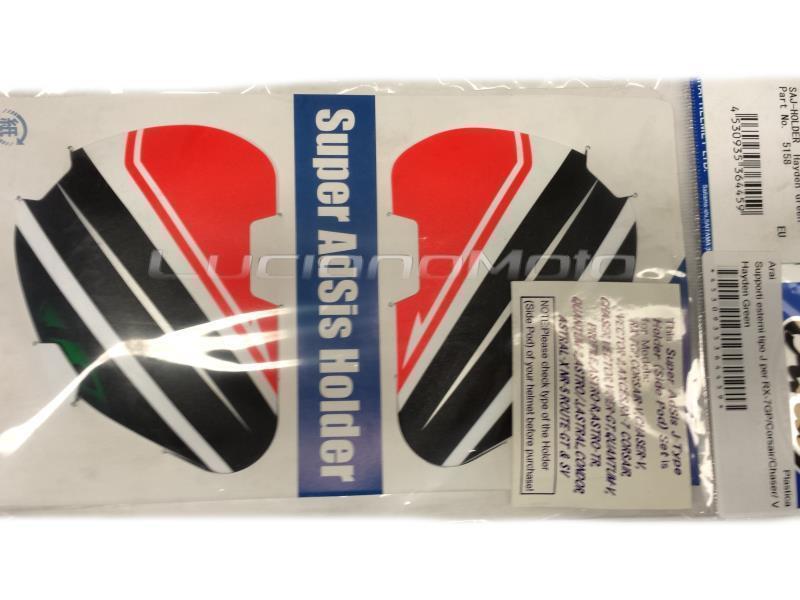 Arai Supporti esterni tipo J per RX-7GP/Corsair/Chaser/ Viper GT Hayden Green - ricambi