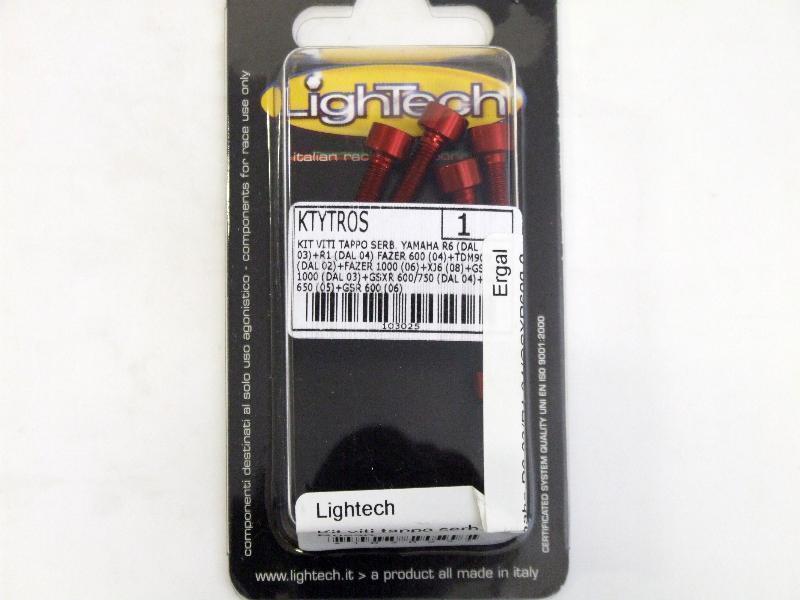 Lightech Kit viti tappo serbatoio Yamaha R6 03/R1 04/GSXR600 04 Rosso - viteria