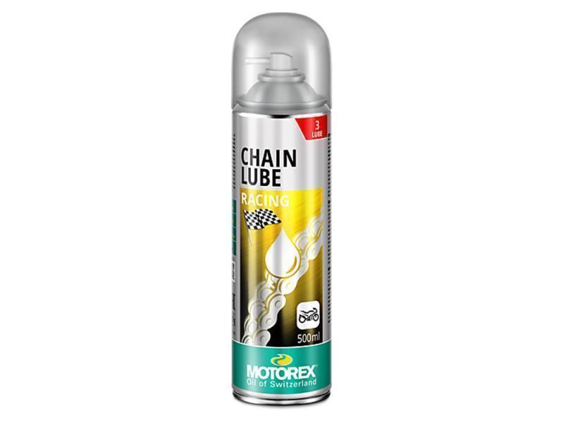 Motorex Chain lube Racing lubrificante bianco per catene alte presta Spray 500ml / Sportive alte prestazioni - lubrificanti e grasso catena