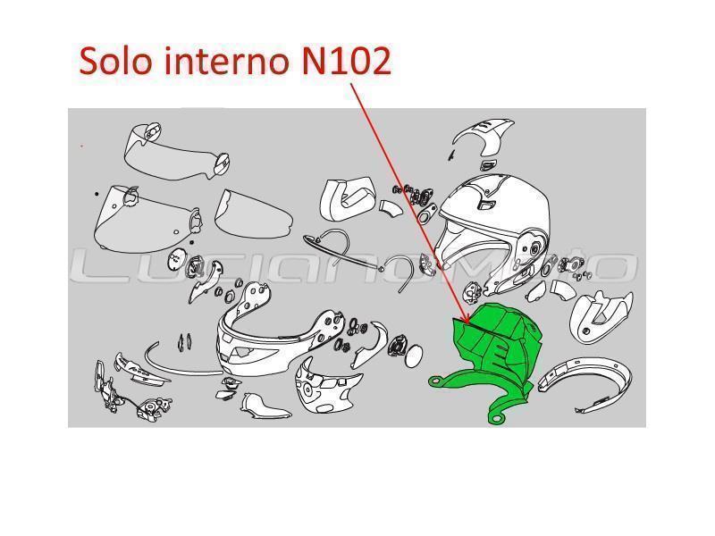 Nolan Ricambio calotta interno N102 / 101 Clima comfort / Grey - ricambi