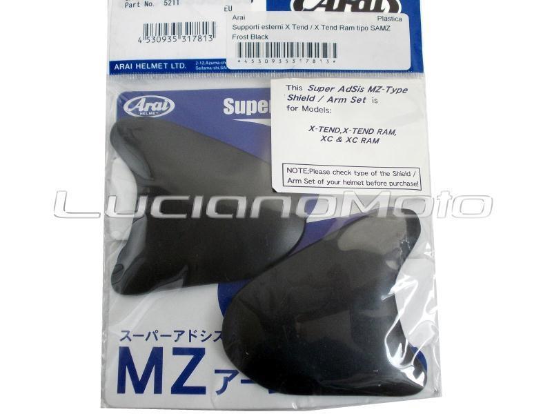 Arai Supporti esterni X Tend / X Tend Ram / SZ Ram 4/X  tipo SAMZ Frost Black (Nero opaco) - ricambi