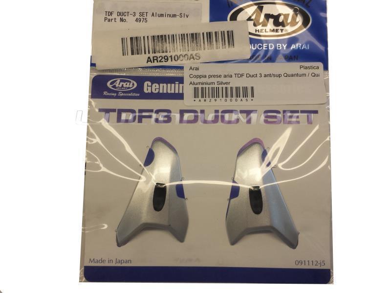 Arai Coppia prese aria TDF Duct 3 ant/sup Quantum/ST/Tour X4/X Te Aluminium Silver - ricambi