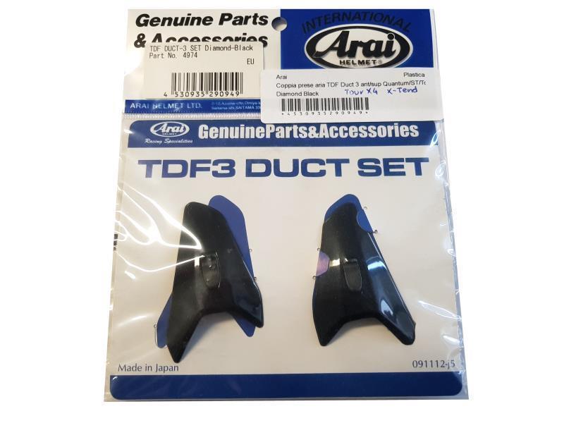 Arai Coppia prese aria TDF Duct 3 ant/sup Quantum/ST/Tour X4/X Te Diamond Black - ricambi