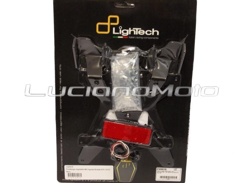 Lightech MV105 Portatarga MV Agusta Brutale 675/ 800 12 / 16 regolabi Nero - porta targa