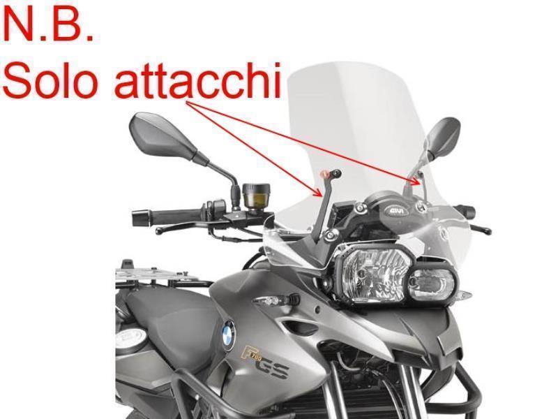 Givi D5107KIT Kit attacchi parabrezza per BMW F700GS 13 / Nero - cupolini e parabrezza