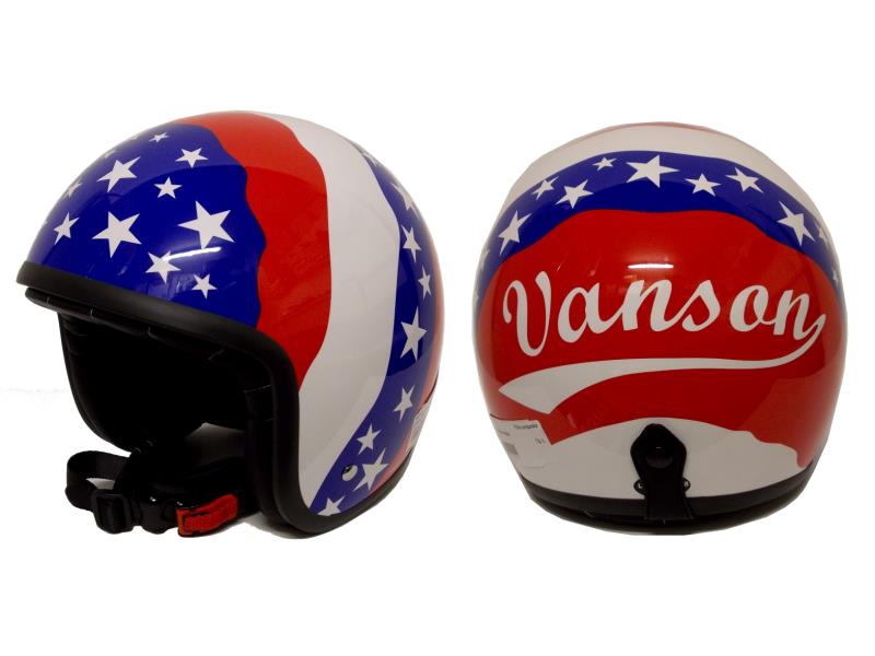 Vanson Casco Jet Fiberglass Vintage USA M=57cm - caschi jet