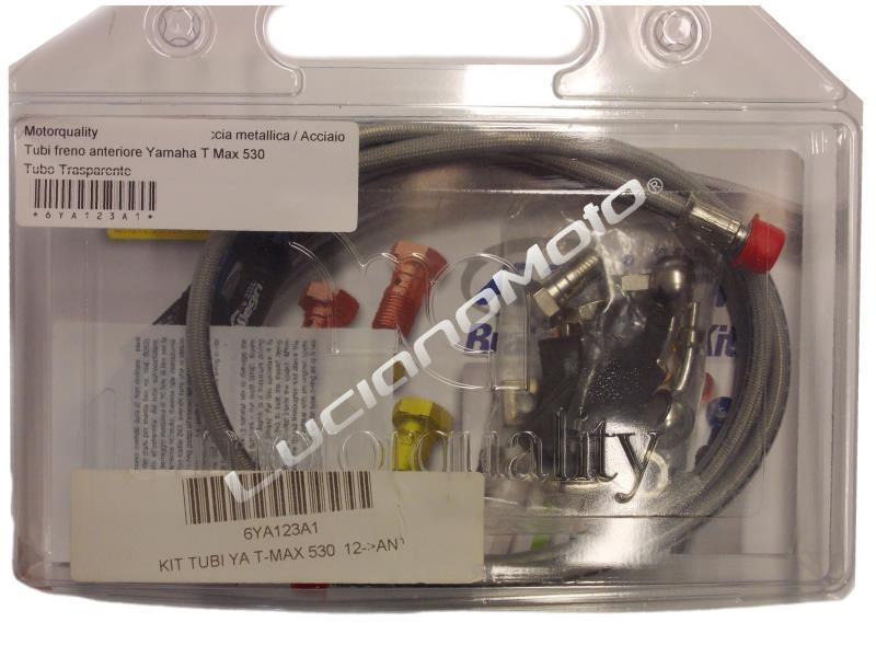 Motorquality Tubi freno anteriore Yamaha T Max 530 Tubo Trasparente - tubi freno
