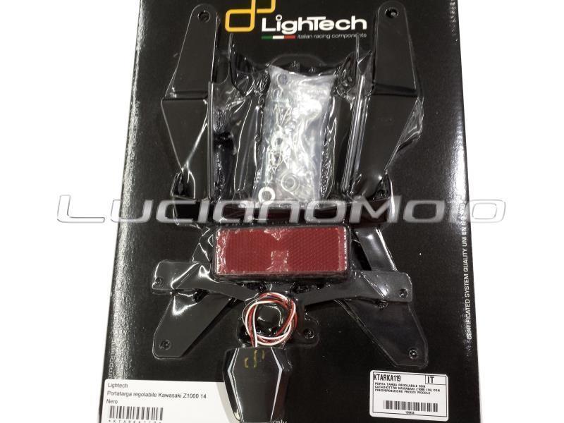 Lightech KA119 Porta targa Kawasaki Z1000 14 / 19 regolabile Nero - porta targa