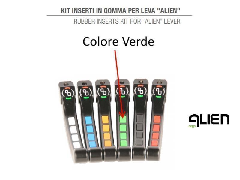 Lightech Gommini per leva Alien Lightech (singoli una Leva) Verde - leve freno e frizione