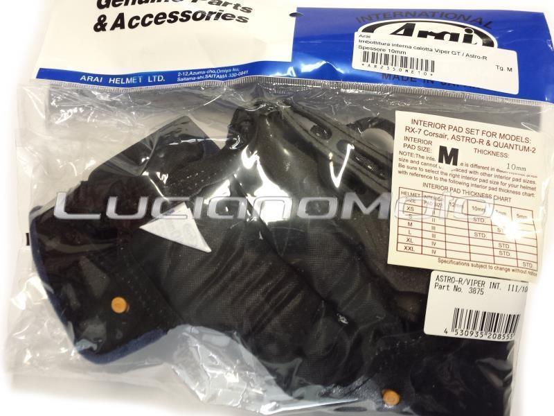 Arai Imbottitura interna calotta Viper GT / Astro-R / RX7 Corsair Spessore 5mm XL-XXL - ricambi