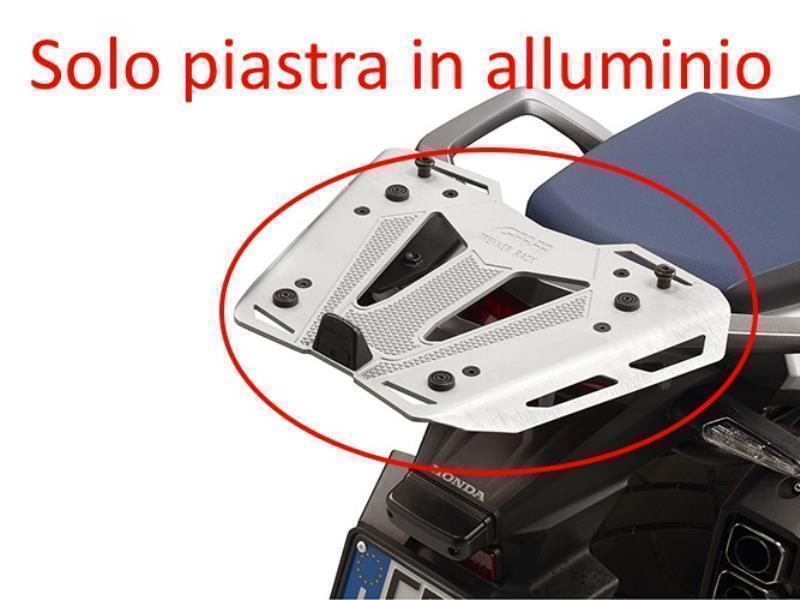 Givi M8A Piastra Trekker Rack Alluminio anodizzato per FZ e SR Argento - portapacchi e portavaligie