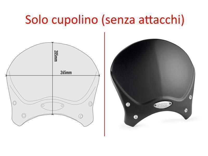 Givi Cupolino Race Cafe universale in alluminio senza attacchi Nero - cupolini e parabrezza